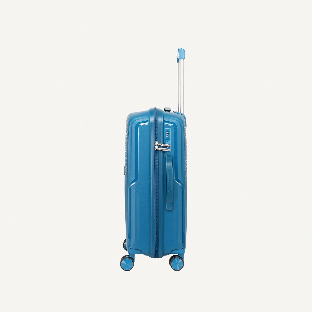 3 Piece Polypropylene Hard Side Spinner Luggage Trolley Set 20/24/28 Inch - Peakok Blue-3-3