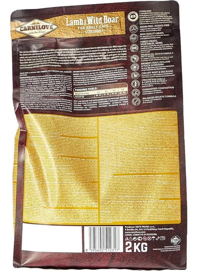 Carnilove Lamb & Wild Boar for Adult Cats 2kg-1