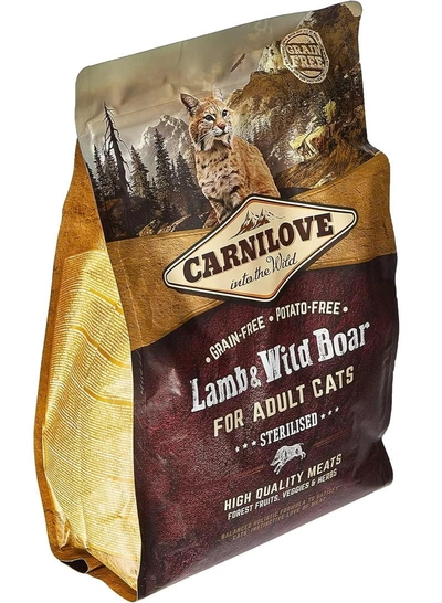 Carnilove Lamb & Wild Boar for Adult Cats 2kg-2