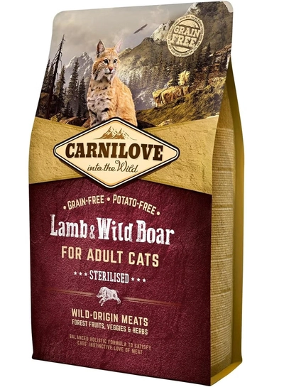 Carnilove Lamb & Wild Boar for Adult Cats 2kg-0