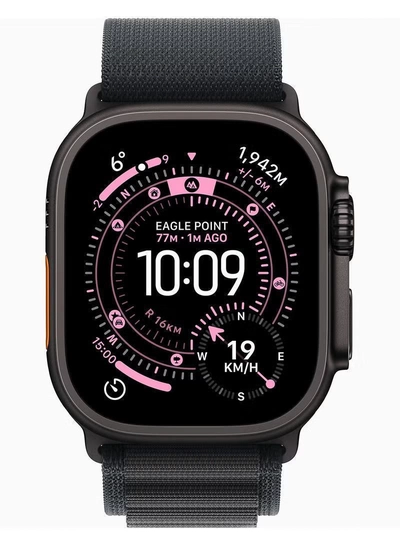 Apple Watch Ultra 3 GPS + Cellular 49mm (TDRA Version) Black Titanium Case With Black Alpine Loop - Large-2