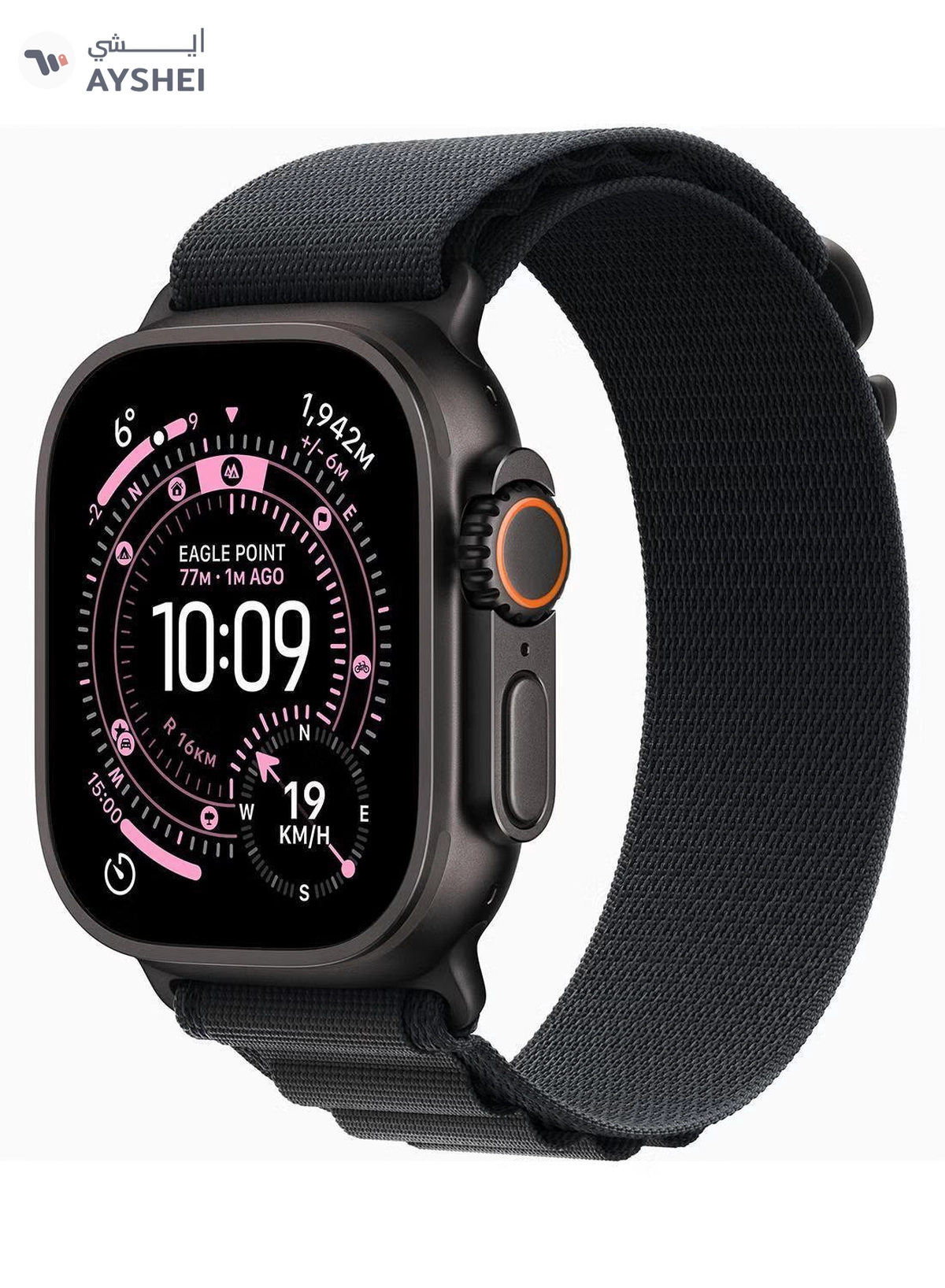 Apple Watch Ultra 3 GPS + Cellular 49mm (TDRA Version) Black Titanium Case With Black Alpine Loop - Large-0-0