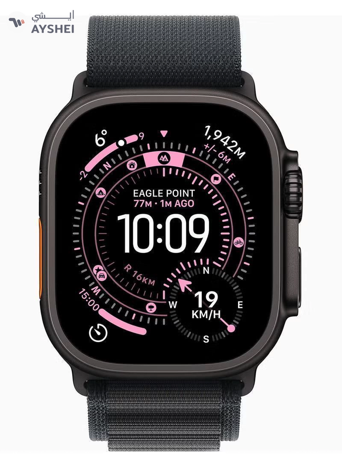 Apple Watch Ultra 3 GPS + Cellular 49mm (TDRA Version) Black Titanium Case With Black Alpine Loop - Large-2-2