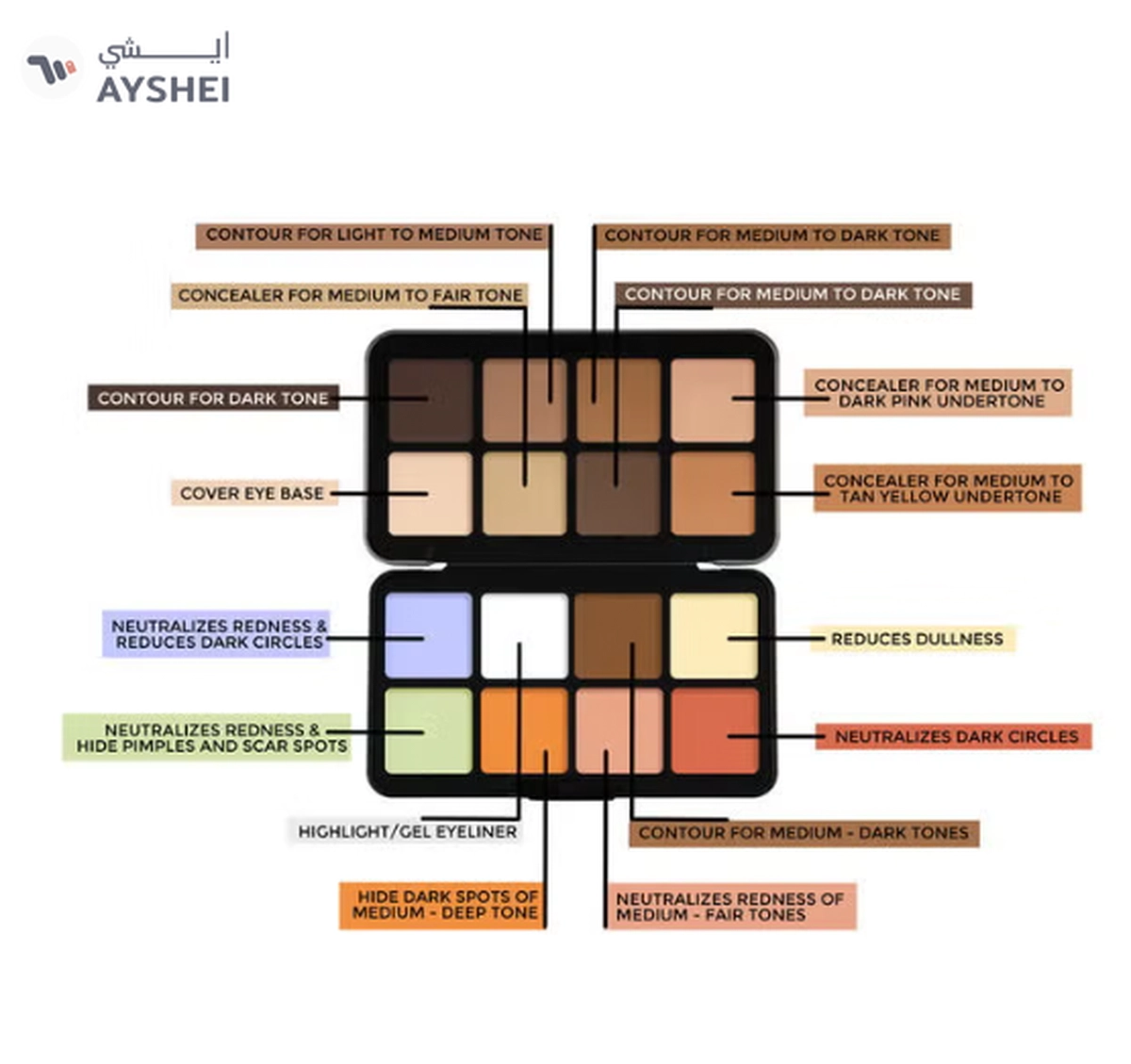 FOREVER52 Camouflage HD Palette Multicolour-2-2