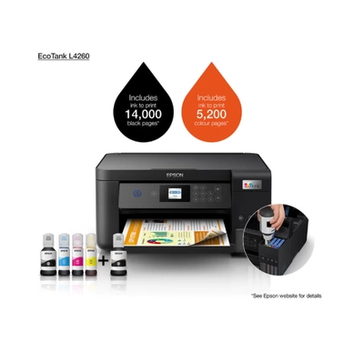 EPSON Ecotank L4260 Home Ink Tank Printer Double-Sided A4 Colour 3-In-1 With Wi-Fi Direct-2