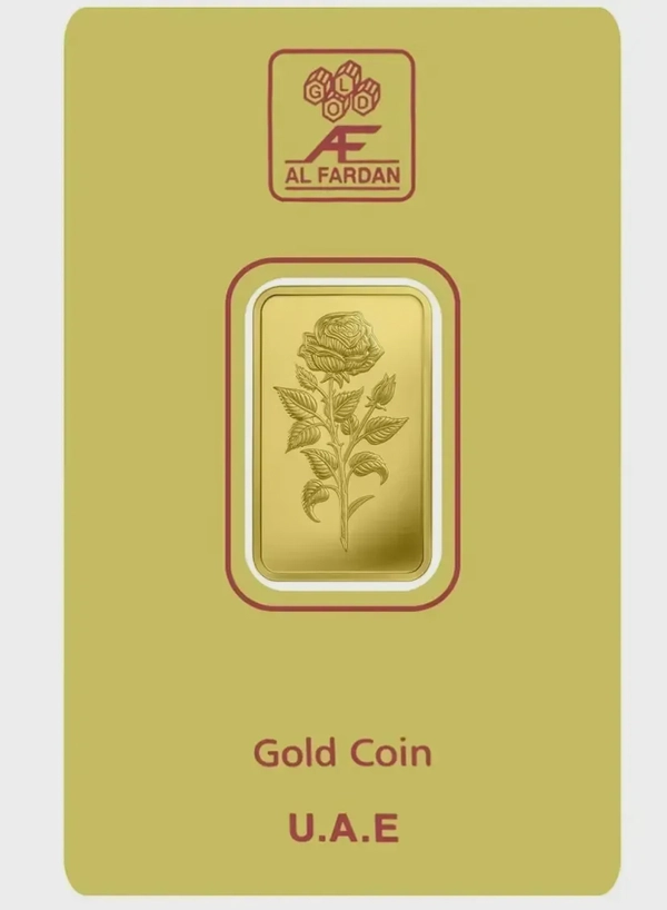 24K Gold Bar 5 gram Gold Bar Al Fardan UAE (999.9% Pure Gold) - Variable Design