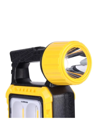 Olsenmark LED Tungsten Light with Solar OME2875 | 3W LED, 5 COB, 4 Tungsten Lights + 1 COB External Light | 2400mAh Battery, Long-Lasting, Top Handle, USB & Solar Charging | Black & Yellow, 2-Year Warranty-3