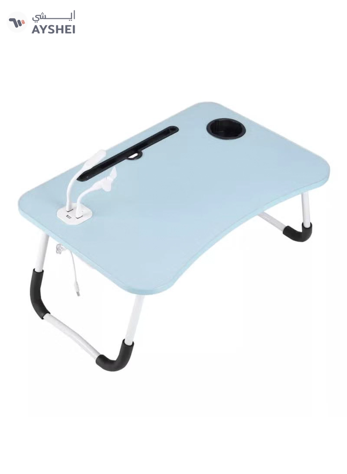 DubaiGallery Portable Multi-Purpose Foldable Laptop Table Lap Desk with 4 Port USB Charging Dock For Bed Sofa Couch Working Reading Watching Movies-1-1