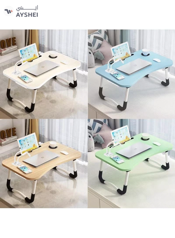 DubaiGallery Portable Multi-Purpose Foldable Laptop Table Lap Desk with 4 Port USB Charging Dock For Bed Sofa Couch Working Reading Watching Movies