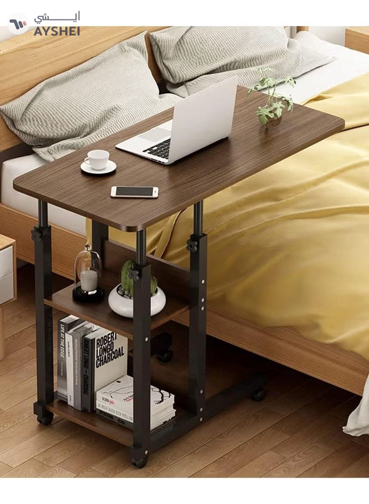 DubaiGallery Side table small coffee table sofa side cabinet mobile minimalist small corner table bedside table small bedside table small apar-1-1