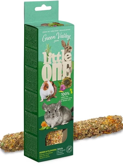 Little one Green Valley Fully edible grain free stick for small mammals with herbs and flowers 1x160g-0