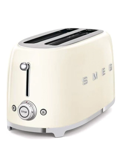 Smeg 4-Slice Toaster 1370 - 1635 1635 W TSF02CRAU Beige/Silver-1