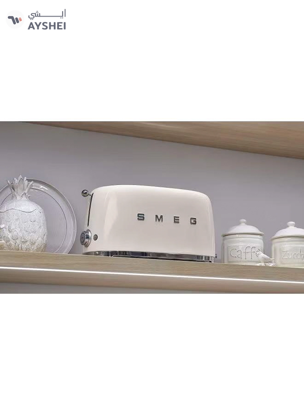 Smeg 4-Slice Toaster 1370 - 1635 1635 W TSF02CRAU Beige/Silver-2-2