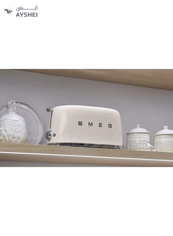 Smeg 4-Slice Toaster 1370 - 1635 1635 W TSF02CRAU Beige/Silver
