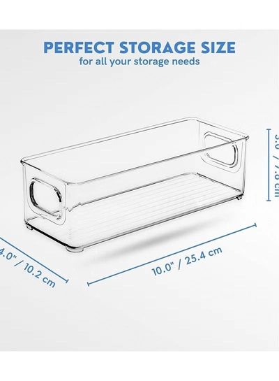 Eworld Sets of 6 Stackable Fridge Storage Bins Set, Organize Refrigerators, Freezers, Kitchen-1