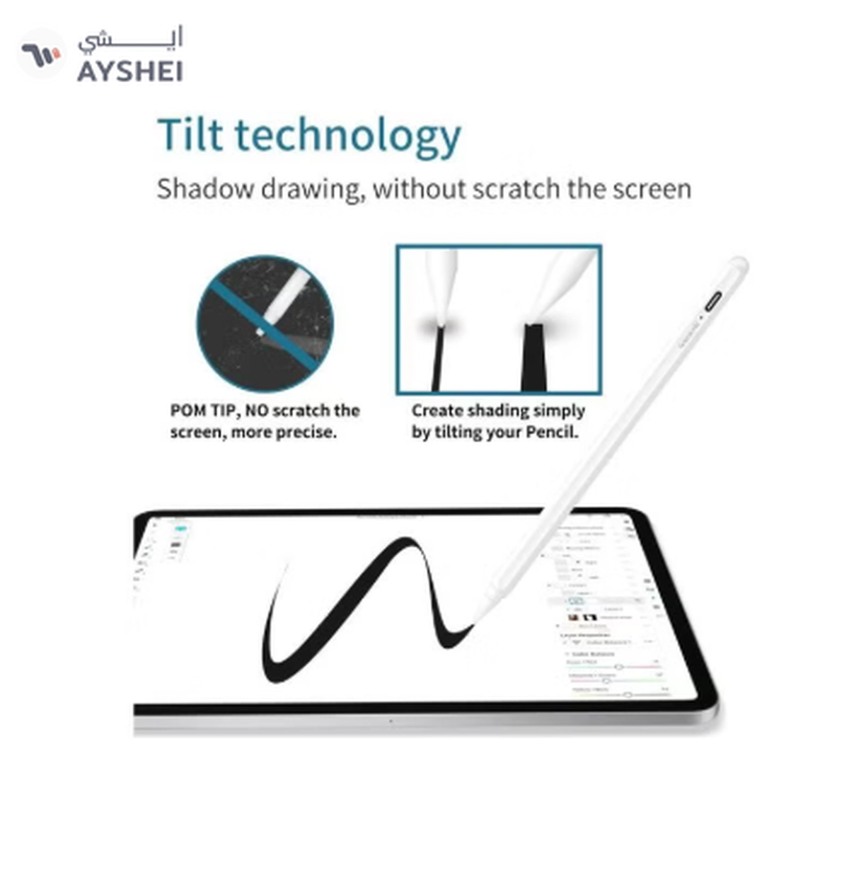 GOOJODOQ Superfine Nib Active Capacitive Stylus Pen Silver-2-2