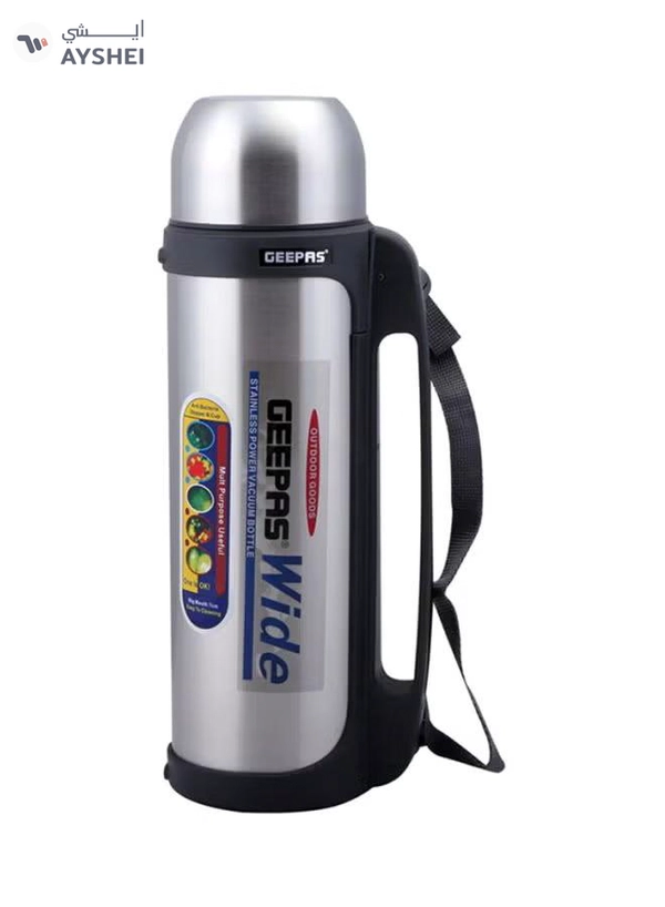 GEEPAS Thermos Flask Silver/Black