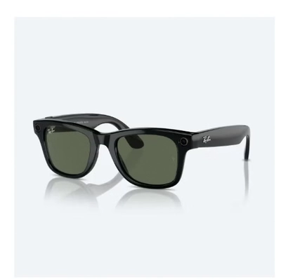 Meta RAY-BAN | META WAYFARER Shiny Black Frame G-15 Green Lenses-0