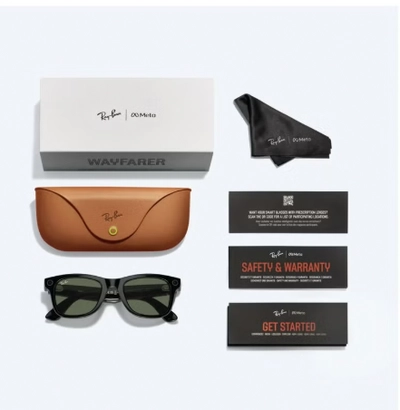 Meta RAY-BAN | META WAYFARER Shiny Black Frame G-15 Green Lenses-4