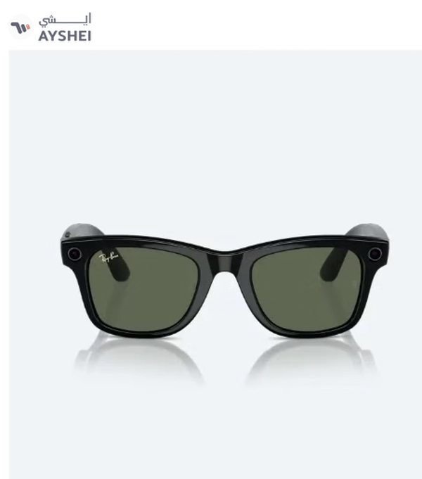 Meta RAY-BAN | META WAYFARER Shiny Black Frame G-15 Green Lenses