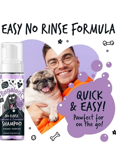 BUGALUGS Lavender And Chamomile No Rinse Dog Shampoo, 200ml-2