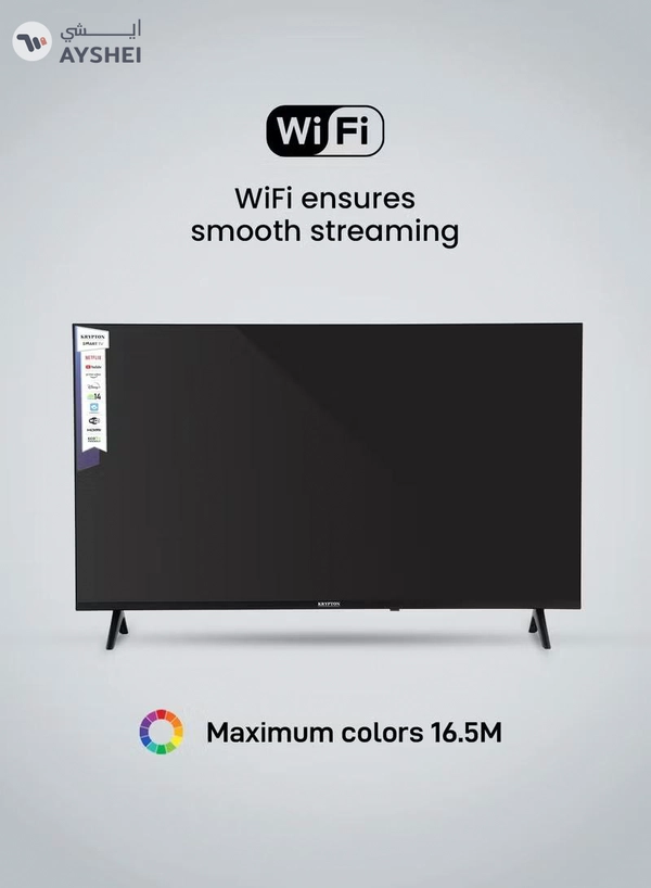 KRYPTON 32 Inch HD Smart LED TV With Remote Control, HDMI And USB Ports