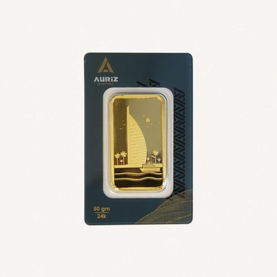Auriz Minting 50Gm 24K Gold Bar - Variable Design-0