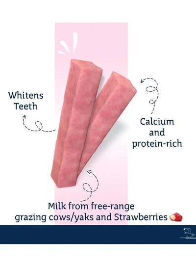 Himalayan Dog Chew Himalayan Cheese Chew Bar with Strawberry 195g (3x 65g)-5