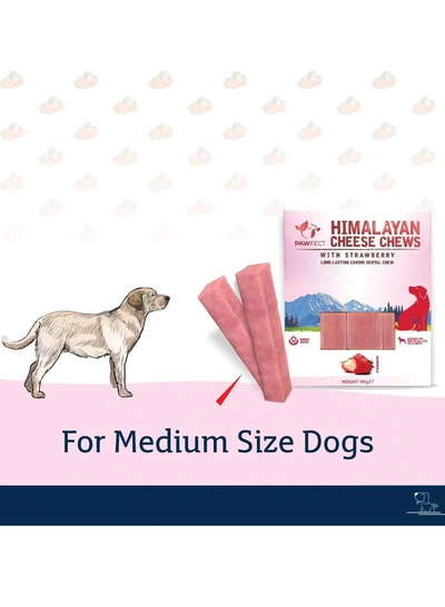 Himalayan Dog Chew Himalayan Cheese Chew Bar with Strawberry 195g (3x 65g)-4