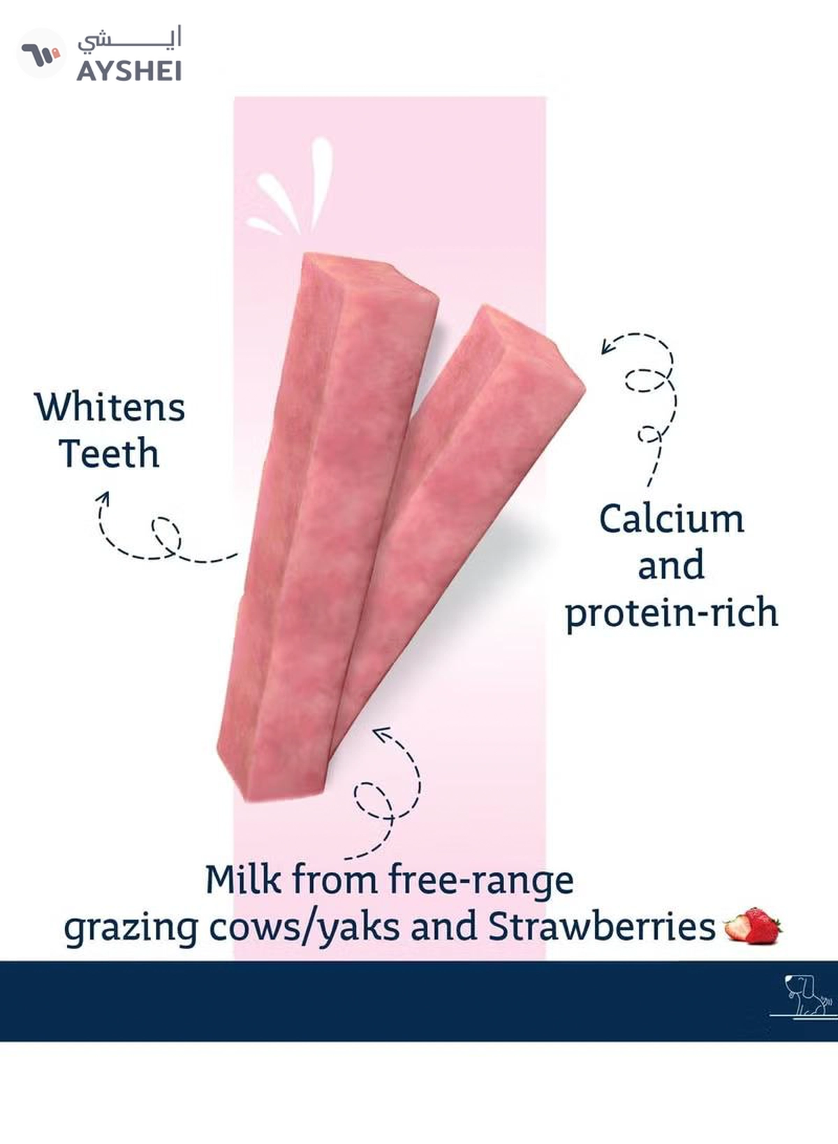 Himalayan Dog Chew Himalayan Cheese Chew Bar with Strawberry 195g (3x 65g)-5-5