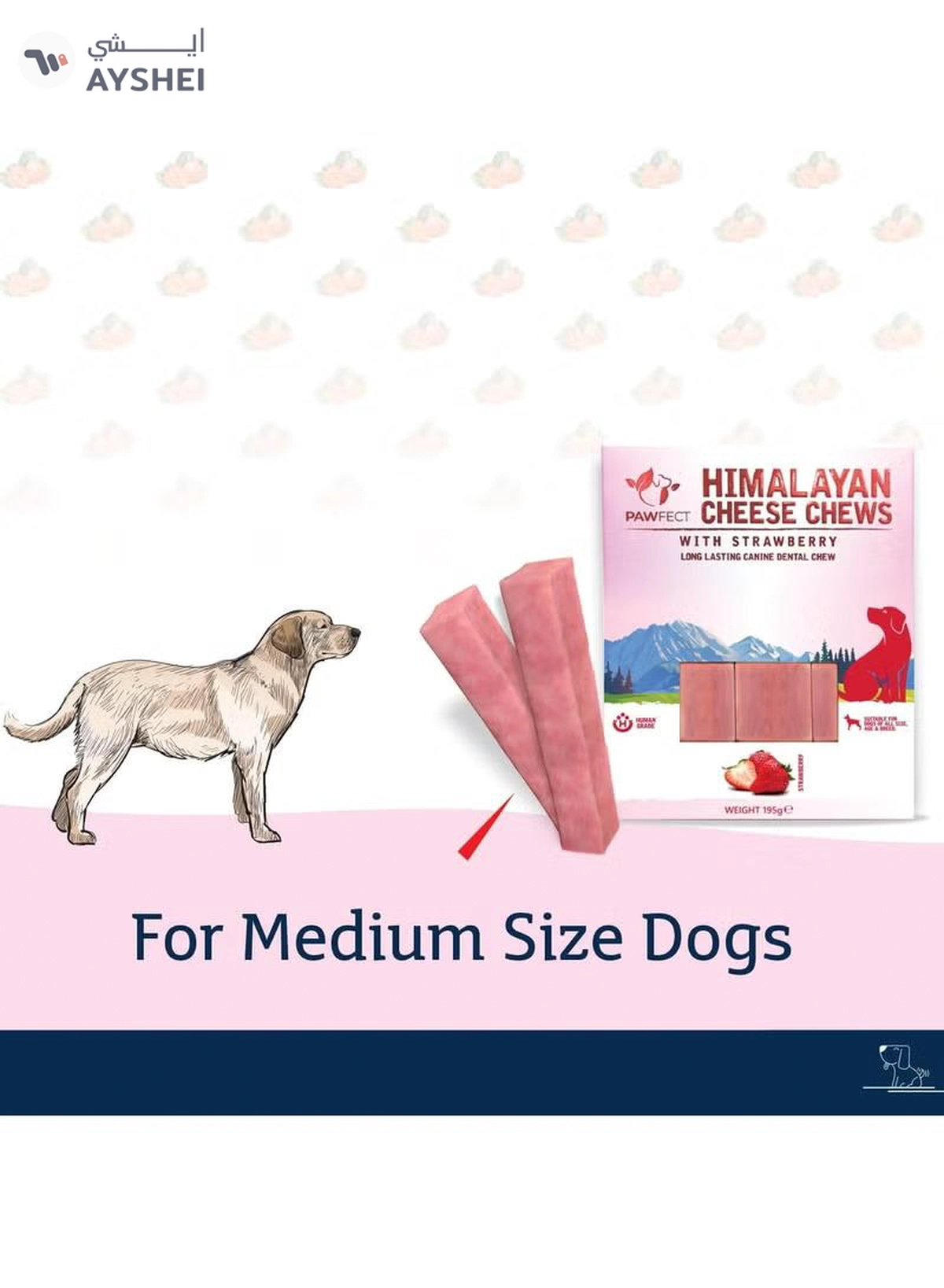 Himalayan Dog Chew Himalayan Cheese Chew Bar with Strawberry 195g (3x 65g)-4-4
