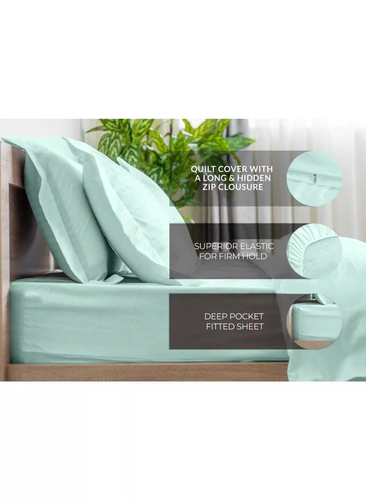 6-Piece Premium King Size Bedding Set, Pastel Green Striped Design-1 Full/King Size Luxury Bedsheet with Stripped Pattern with 1 Soft Duvet Cover and 4 Pillowcases – Suitable for Home and Hotels-4-4