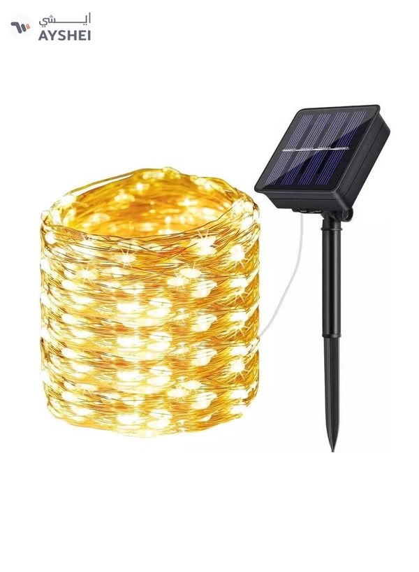 Yuwell Solar Powered Fairy String Lights Warm White 10 Meter 100 LED Light Waterproof Light Ramadan Light For Ramadan Decoration