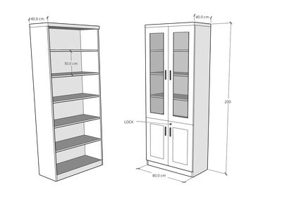 Book Cabinet 01, Custom made-1