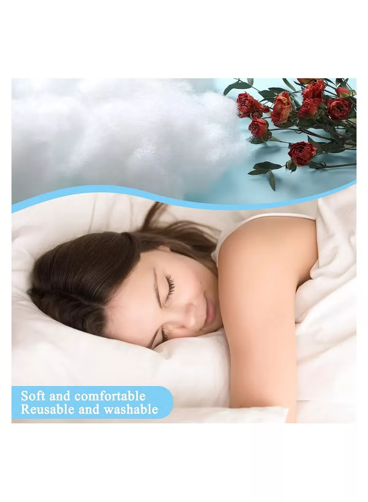 White Polyester Filling Fluffy High Resilience Stuffing for Cushions, Pillows, Teddy Bear and Toy Hypoallergenic Lofty Hollow Filling for Sofas and Bedding, (500, 1000, 1500, 2000, 3000, 4000, 5000g)-8-8