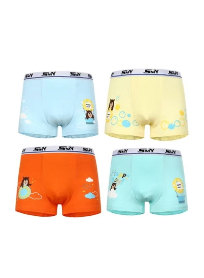  babyqlo 4 Pack Happy Bear Printed Boxer Multicolour-0