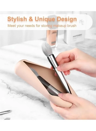 ORiTi Travel Makeuo Brush Holder Silicon Trendy and Portable Cosmetic Face Brushes Holder Soft -1