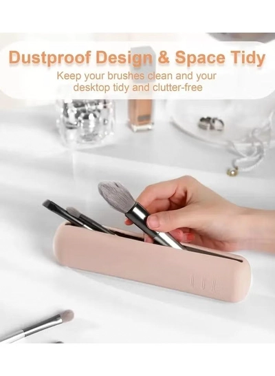 ORiTi Travel Makeuo Brush Holder Silicon Trendy and Portable Cosmetic Face Brushes Holder Soft -4