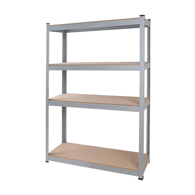 Tactix Storage Shelves 4 Tier Adjustable Garage Storage Shelving, Heavy Duty Utility Rack Shelf Unit For Warehouse Pantry Closet Kitchen, Grey/Brown Dimension: 76W X 30.5D X 152.5H Cm- 329103 Silver Vain 76 x 30.5 x 152.5cm-0