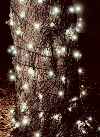 Yuwell 18 Meter 300 LED String Lights Decoration Lights Cool White Light 8 Modes Led Light Black Wire For Home Decorations Ramadan Lights Indoor & Outdoor Decoration Ramadan Decoration Light Diwali Lights Curtain Lights With 3-Pin UK Plug-4