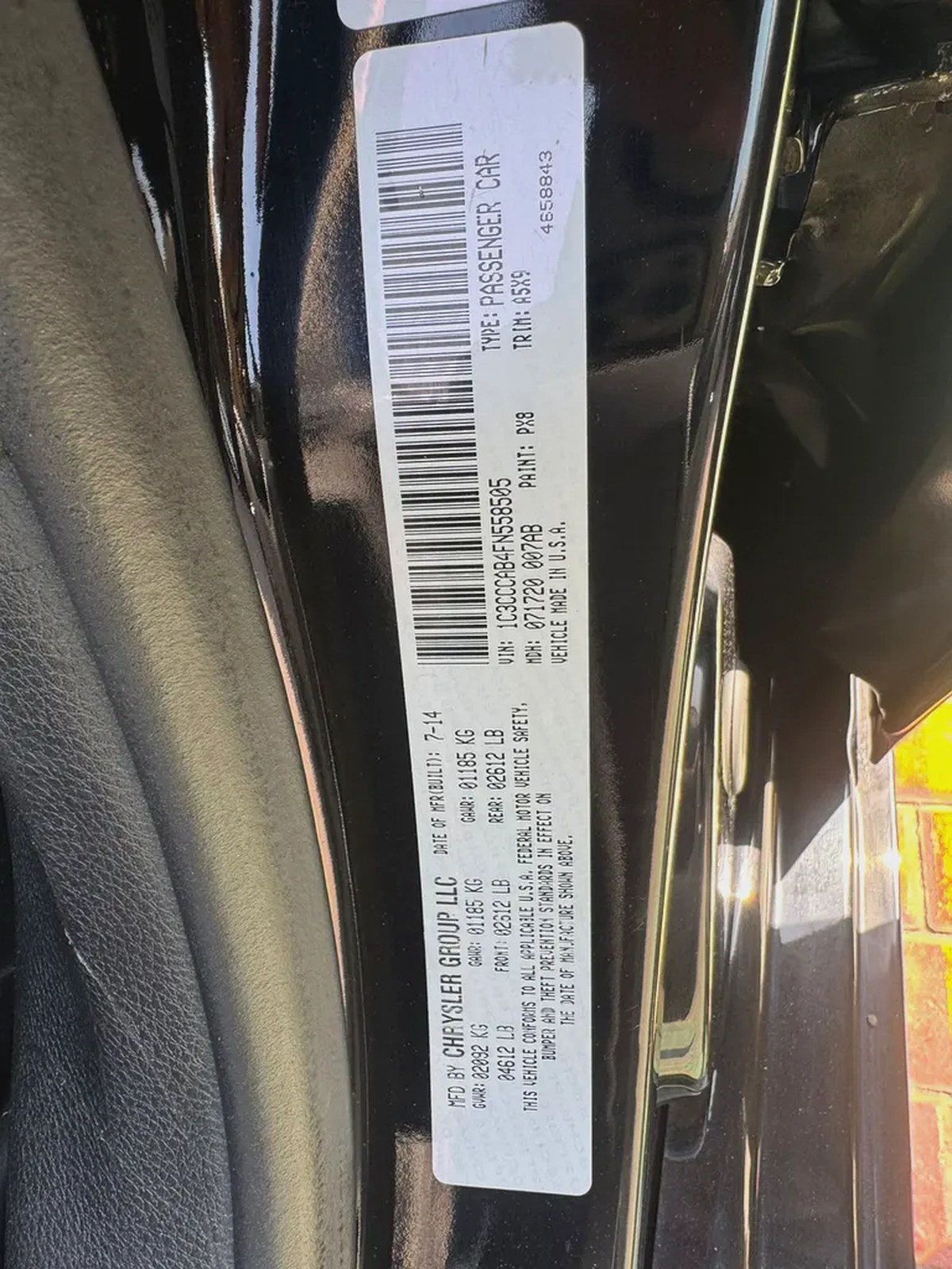 Chrysler 200 200C 2015 - American Specs - GCC Resale-13-13