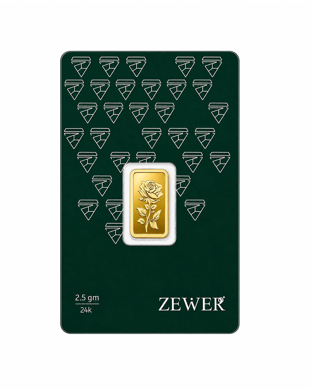 Zewer 2.5g 999.9 Purity Flower Gold Bar-1-1