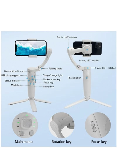 Eworld M01 Multi Function Gimbal Stabilizer Selfie Stick, Handheld Gimbal with Face Tracking -4