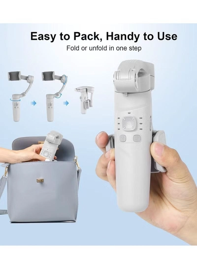 Eworld M01 Multi Function Gimbal Stabilizer Selfie Stick, Handheld Gimbal with Face Tracking -5