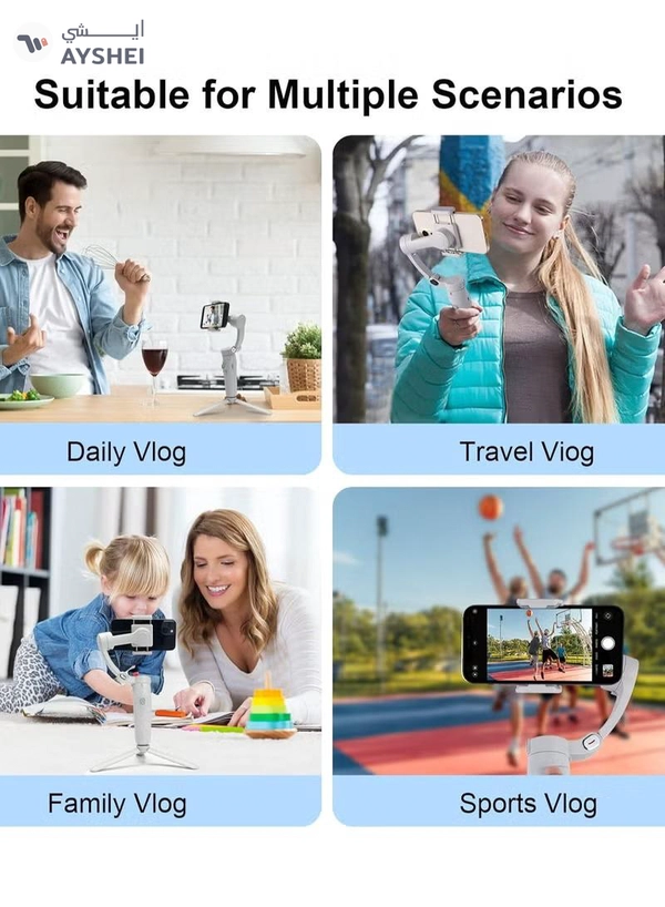 Eworld M01 Multi Function Gimbal Stabilizer Selfie Stick, Handheld Gimbal with Face Tracking 