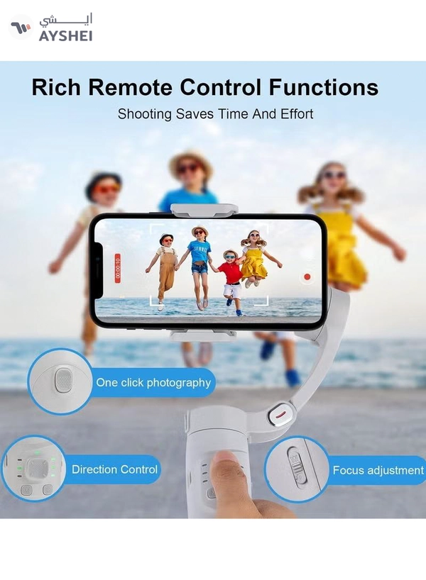 Eworld M01 Multi Function Gimbal Stabilizer Selfie Stick, Handheld Gimbal with Face Tracking 