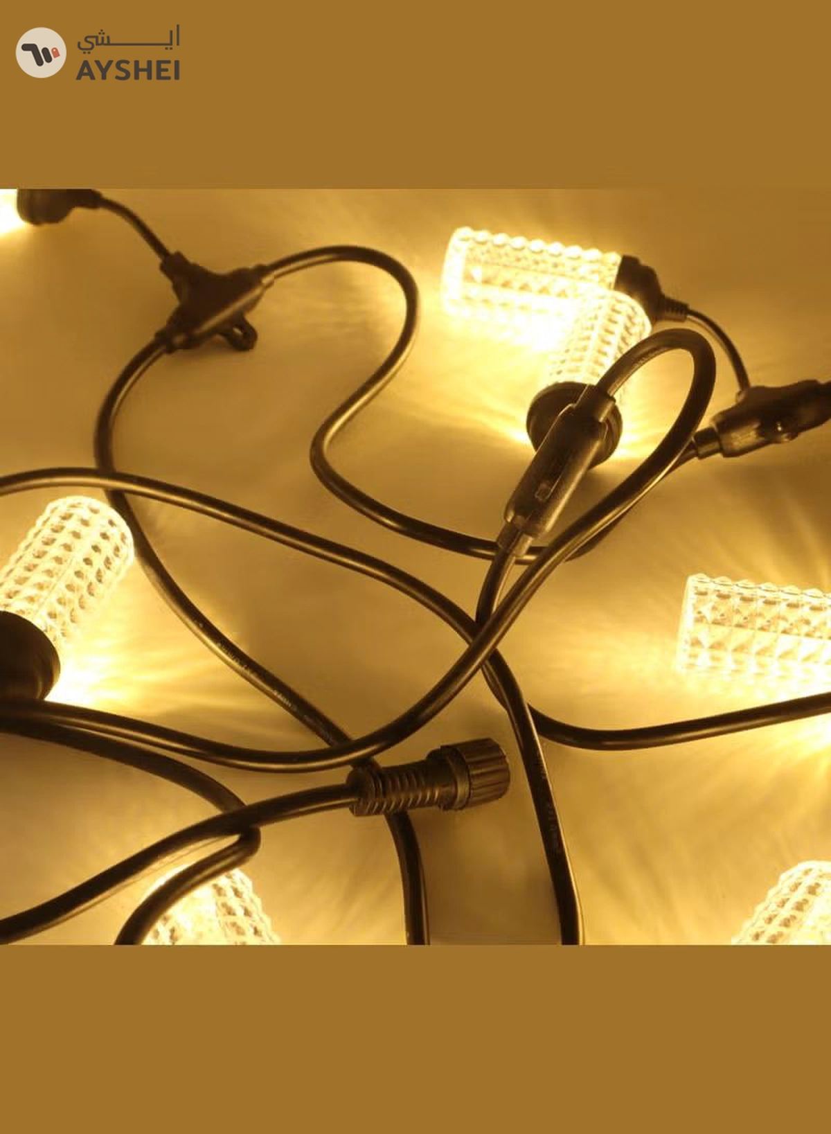 Yuwell Ramadan Lights 10 Led Light Fairy String Lights Warm White Outdoor Courtyard Light For Garden Party Decor Light 5 Meter Outdoor String Lights Ramadan Decoration Lights-4-4