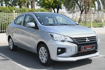 0% DP - ORIGINAL PAINT - MITSUBISHI ATTRAGE 2022 - LOW MILEAGE - GCC-0
