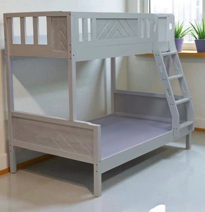 SB Wooden Bunk Bed, 120x190 cms Bottom, 90x190 cms Top, Ready Made-1
