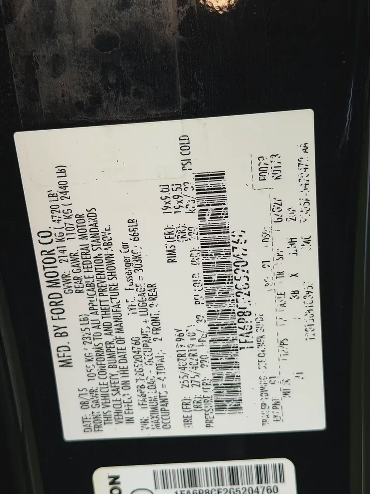 Ford Mustang GT 2016 - V8 5.0L American Specs-9-9